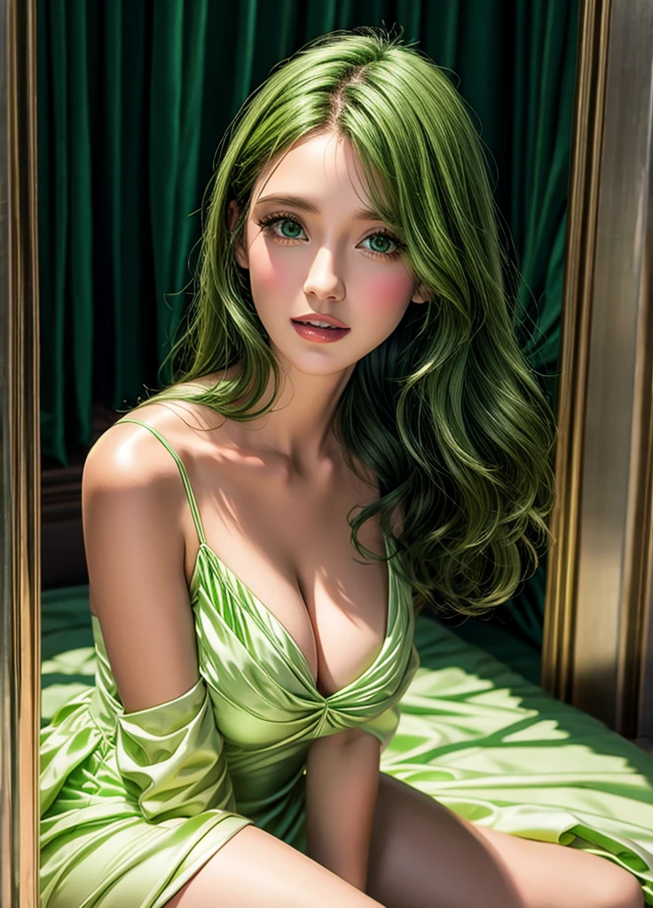 light green dress