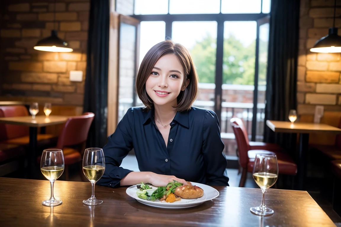 ((Highest quality、8k、masterpiece:1.3))、slimカップル、modelカップル、(Realistic, Intricate details:1.2), full-course dinner、Wine Party、Amazing view of the sunset sky and clouds、A bright smile、The wonderfulness of smile、Bright image、The beauty of wine, Beautiful Face, blue eyes, The light shines on your face, blush, short hair,Bright Face、 (42 years old), 39 years old, red wine 、Appetizers、Italian food、Wine bottle、Champagne、sparkling wine、Two beauties、Brown Hair、Shortcuts、Long sleeve shirt、dress、Beautiful woman 1, (slimな顔), (The body is slim), (Brown Hair), (Shortcuts), cheeks turn a little red,Attractive beauty、restaurant, In a prominent place (From the waist up) Nova Frog Style, actress, model, Upper Body, White wine, slim, wine glass, 中央に置かれたwine glass, smile, (smile: 1.15), Beautiful fine grain, Depth f/2,saturation, High Contrast, Strong light and shadow,Moist Body:1.5、3D texture、Delicate eyes、Brown Hair、The hair is very shiny、