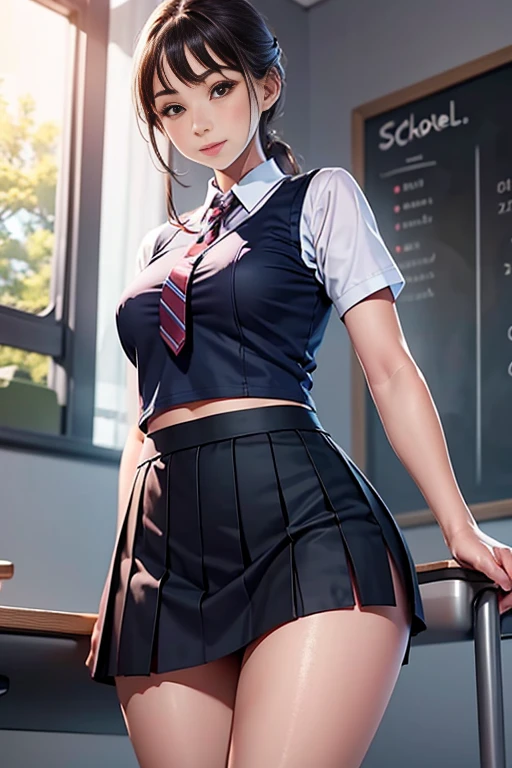 , skirt,school,, high quality,4k,