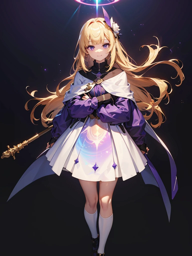 Pee, squat, hands on knees,Highest quality,((Highest quality)),((Tabletop)),((Perfect Face)),1 girl.White and purple dress,White jacket,With a cane,armsを持っている,The flames flicker,blonde,Purple eyes,smile,beauty,((Holographic)),(masterpiece:1.2, Highest quality),(Colored Background) (Beautiful attention to detail: 1.2), (Very detailedな CG Unity 8K 壁紙, masterpiece, Highest quality, Very detailed, Best Shadow), (Detailed Background), White jacket,arms(woman,Carry a walking stick),alone ,blonde,Purple eyes,One Girl, sketch (Character design sheet, same characters, whole body, Three-View, front, ~ ~ ~ side, return), alone,