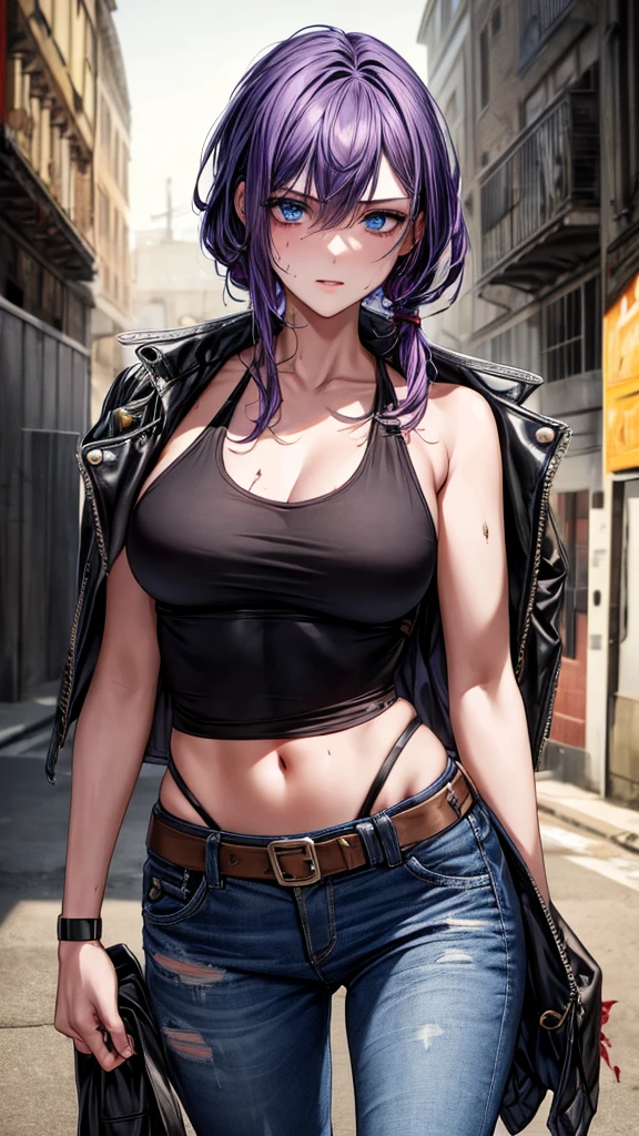 （（（1 mature woman）））、The most beautiful and sexy punk rock girls, rainbow colored hair, yellow eyes, wearing a hoodie, Graphic T-shirt and ripped skinny jeans, huge huge tits, showing cleavage, lots of tattoos and piercings, background doodle elements, perfect masterpiece, high quality, High resolution