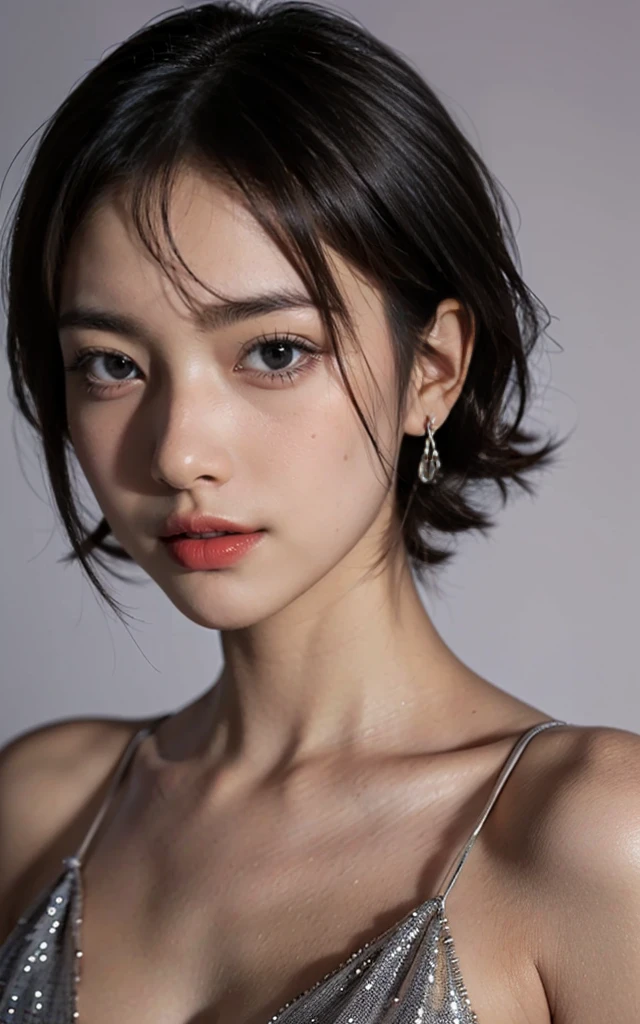 1 female、saw, (nffsw), curve, attractive, short hair, Beautiful and delicate eyes, absurd, high resolution, Ultra Detailed, (Highest image quality), (Major Works), (Detailed description of the eyes), (8k wallpaper), (Detailed description of the face), Depth of Field, (Lens Reflection), permanent, Lexus IS350 GT300 Basic Model '08 Level, 黑色Racing, (F1_Racing_Set), Practical, Stunning visuals, car sticker, Sunny day