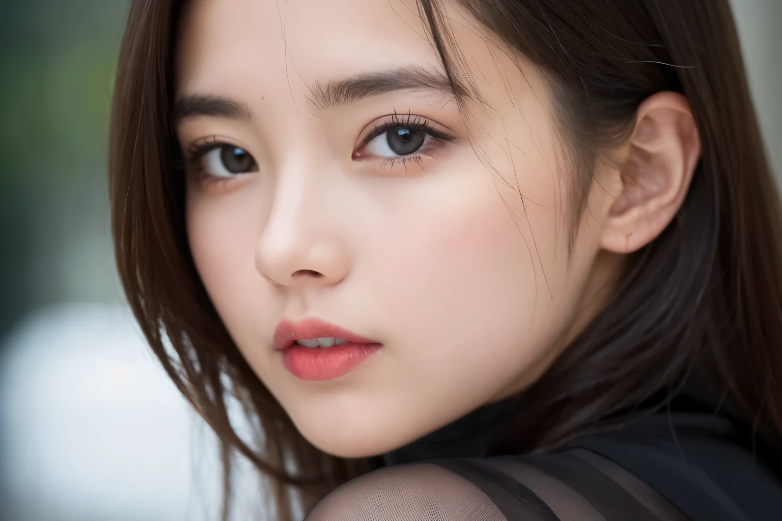 ((Highest quality、masterpiece、8k、Best image quality、Ultra-high resolution、Award-winning works)、(Close up of a woman's face:1.35)、(Naked face close-up:1.3)、(Accurate anatomy:1.1)、(Rear view:1.1)、Ultra-high resolutionの輝く色白美肌、The most detailed face、Ultra-high resolutionの詳細な顔、Ultra-high resolutionの髪の毛、(Ultra-high resolutionの煌めく瞳:1.1)、Beautiful face drawn in every detail、(Blurred Background:1.1)、very bright and vivid、beautiful japanese actresの顔、(An open-air bath surrounded by nature in a hideaway deep in the mountains:1.1)、Stretch your legs in the hot spring、(hot々Steam rises from the hot spring in:1.1)、(Fantastic Fog:1.1)、Beautiful and bright sunset、Great cinema lighting、The most romantic sunset、Ultra-high resolutionの艶のある唇、Glossy and moisturized skin、Beautiful natural open-air bath、Romantic love feeling、perfect beautiful teeth