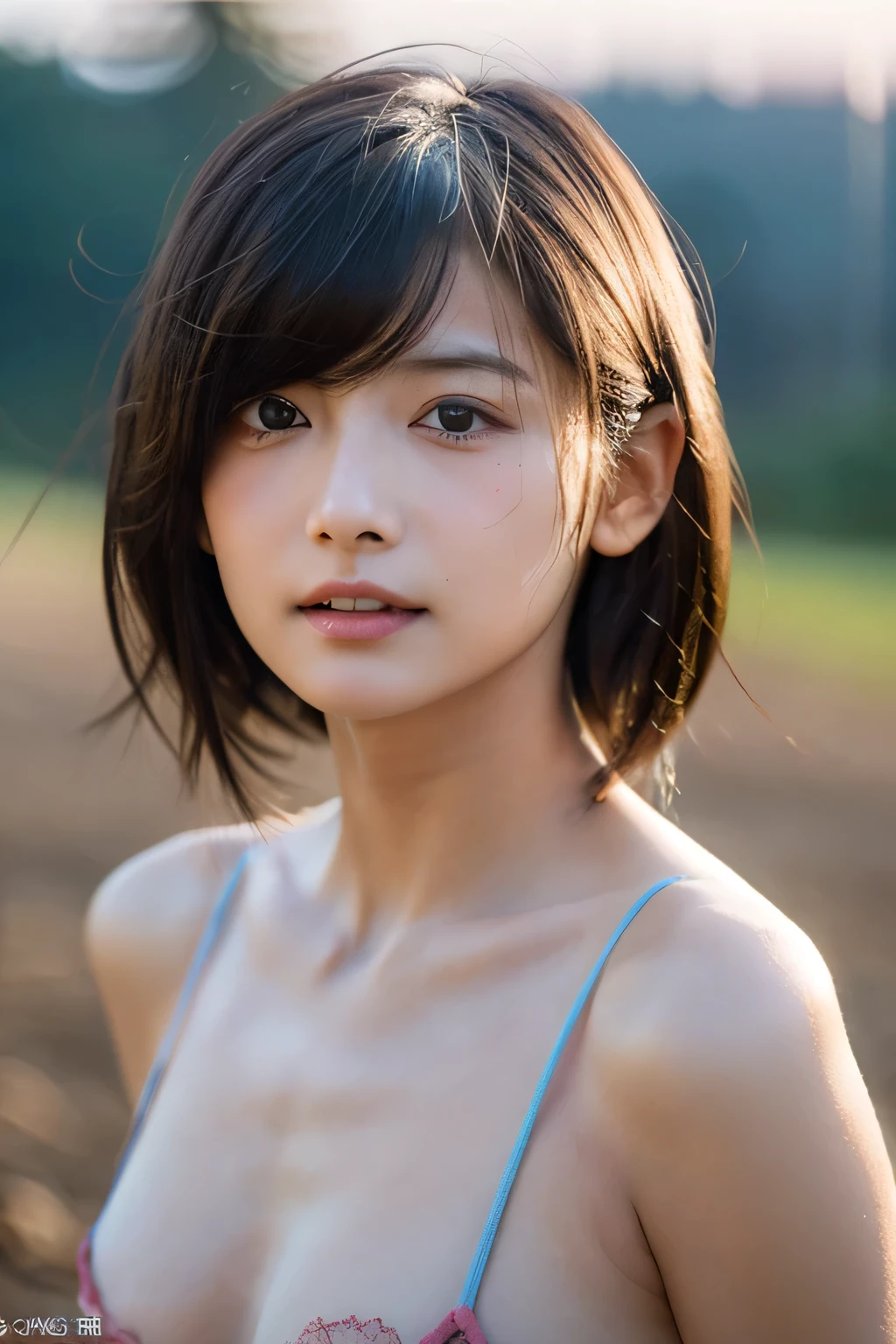 (Hyper Reality: 1.35), (Realistic: 1.4), A beautiful Japanese woman, smile, alone. (((No makeup))), masterpiece, 最high quality, high quality, alone, Very good, Puberty, Only one girl, Well-trained slim body, muscular, slim body, breasts apart, (最high quality)),((Very delicate and beautiful)),((Very shallow depth of field)), ((Incredibly shallow depth of field)). Familiar, ((Very delicate and beautiful)), (((Very shallow depth of field))), (((Unbelievably absurd))), dark brown hair, blowing boyish bob hair, shag messy hair, wolf cut, big hair, Windで揺れる髪, Slim body type, ((( Camera Eye)))), (((small ))), Looks like a salon model, Cool face, Neutral facial features,(ecstasy:1.3) ,(slut:1.2),(vulgarity:1.3),(fucked silly:1.1),(steam:1.1),(Wet:0.8),(trembling:0.8),(tears:0.7) ,(drooling:0.6),(sweat:0.8),open mouth, poor, Dynamic Angle, Focus on women, {Particles of light}, Detailed Background, Soft lighting, (dramatic), sunset, very beautiful sunset, Live Action, Realistic, (blurred background), (((11 years old))), (((Wind))), ((Movement)), ((emotion)), ((colorful)), ((Baby Face)), Wither, sea background, (((Cowboy Shot))), micro bikiini , (((nsfw:))),((small breast)),