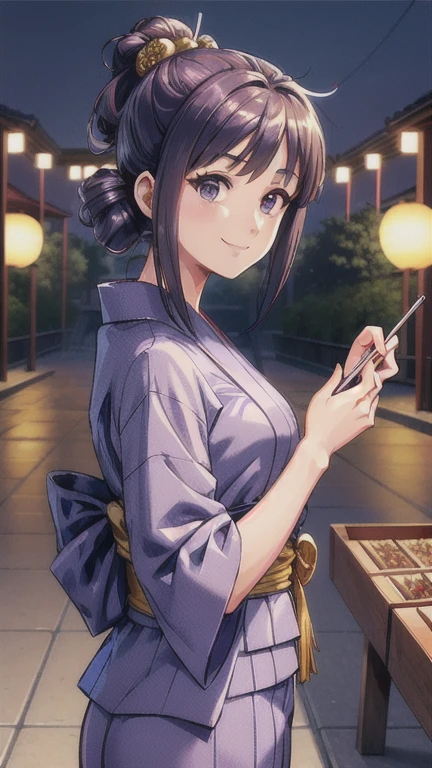 ((masterpiece)),((Ayako Katagiri)),((Katagiri Ayako)),((Mischievous Smile)),Anatomically perfect fingers,(((yukata))),(((Festivals))),(((Festivals)))