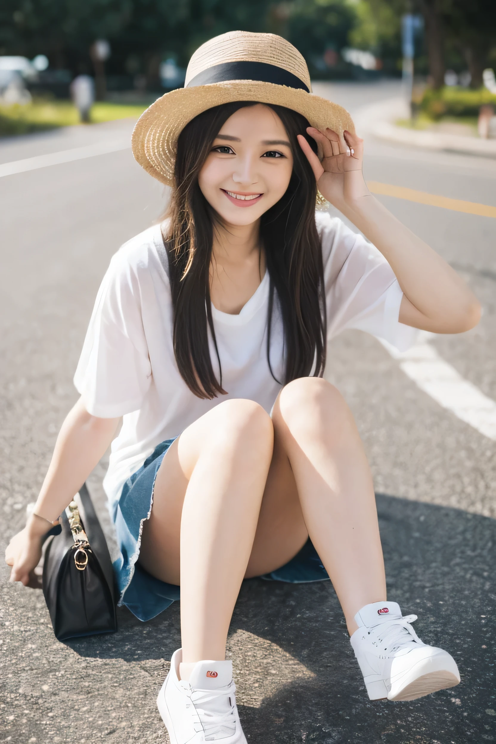 cute,whole body,,smile,trip,Stylish,holiday