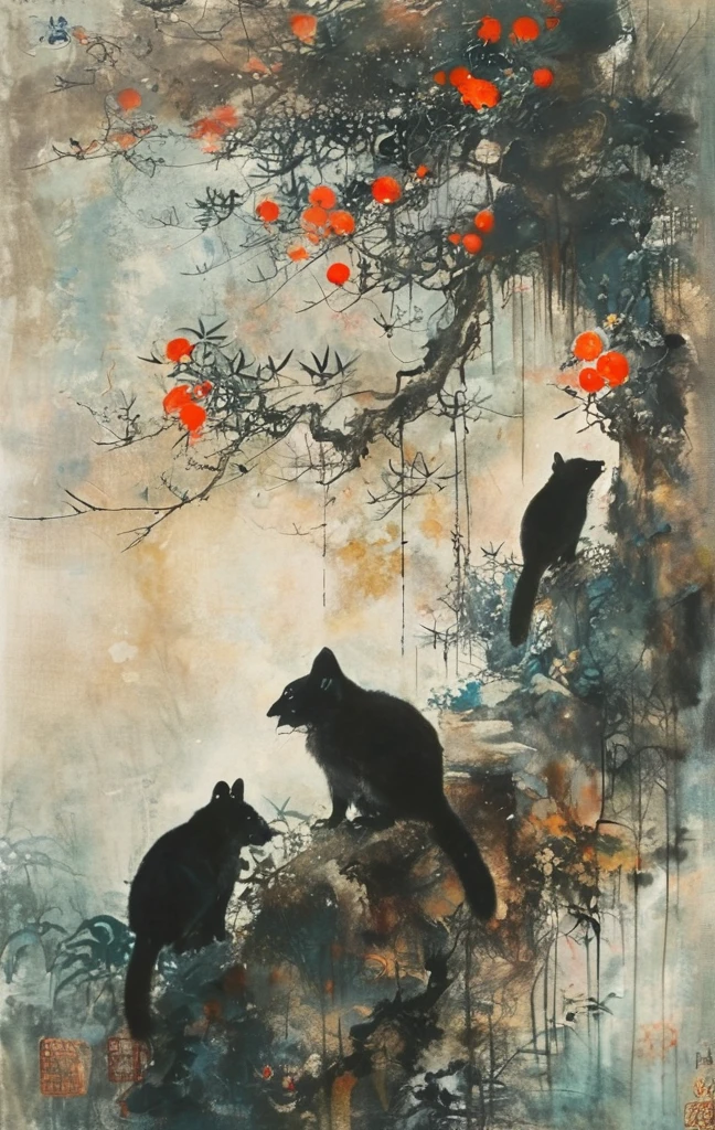 masterpiece,best quality,illustration,Fu Baoshi,