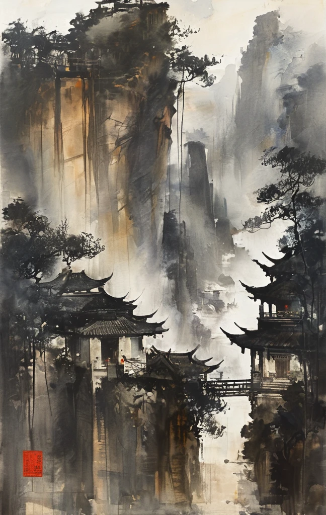 masterpiece,best quality,illustration,Fu Baoshi,