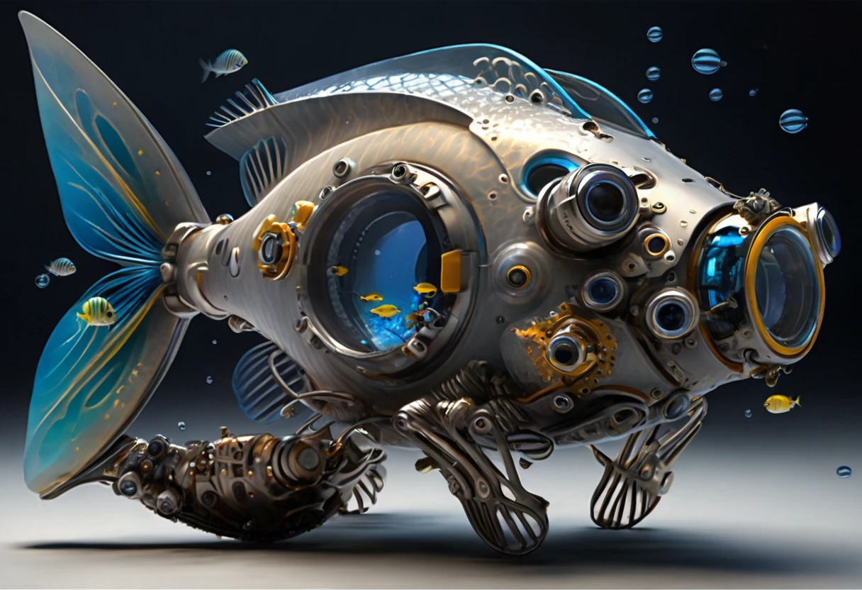 Mechanobiology, Robot fish, Biomechanical Design, Underwater world, High Technology, Rich in detail
