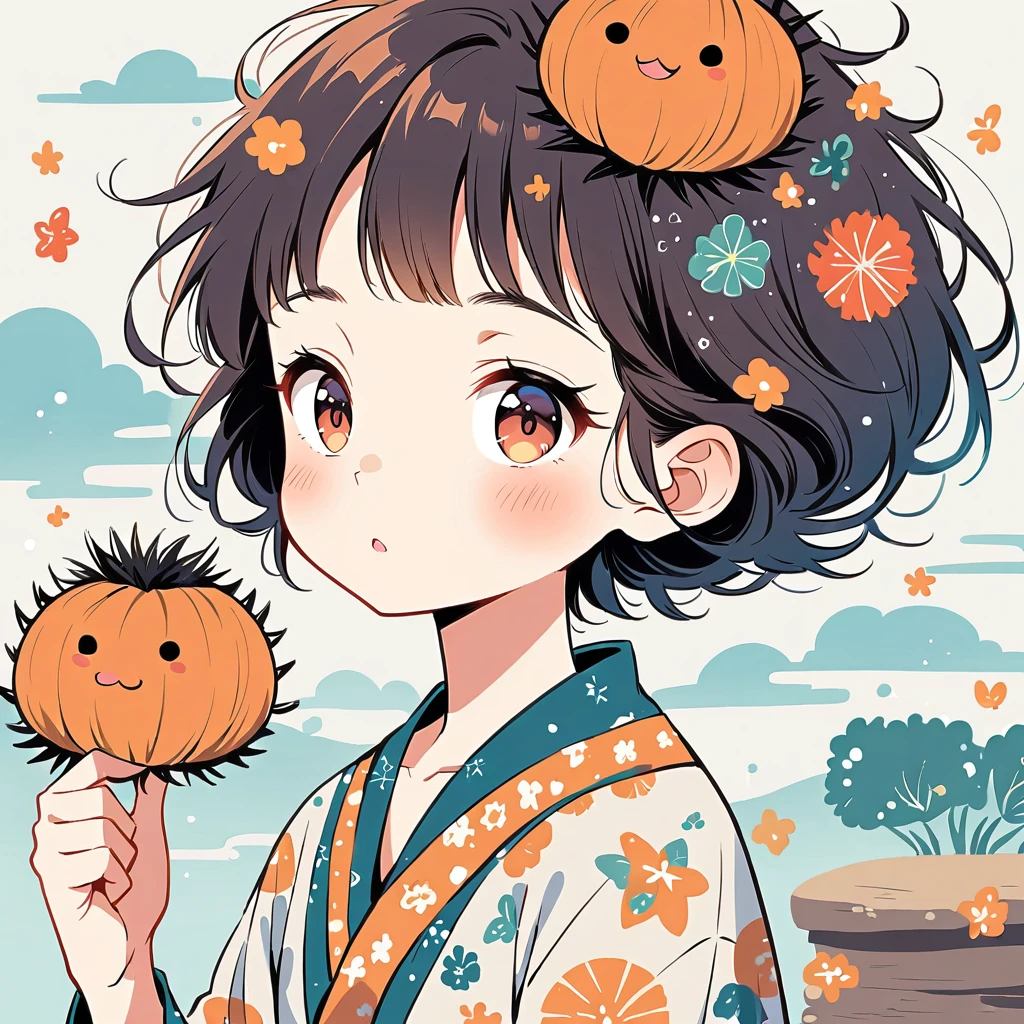 Sea urchin on the head