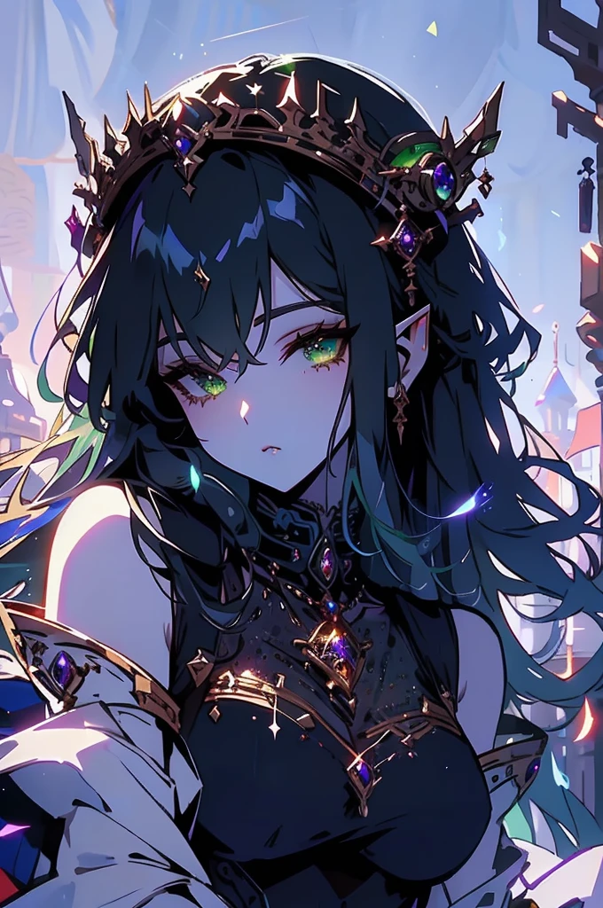 Elf, Golden head ,Fair skin ,Green eyes