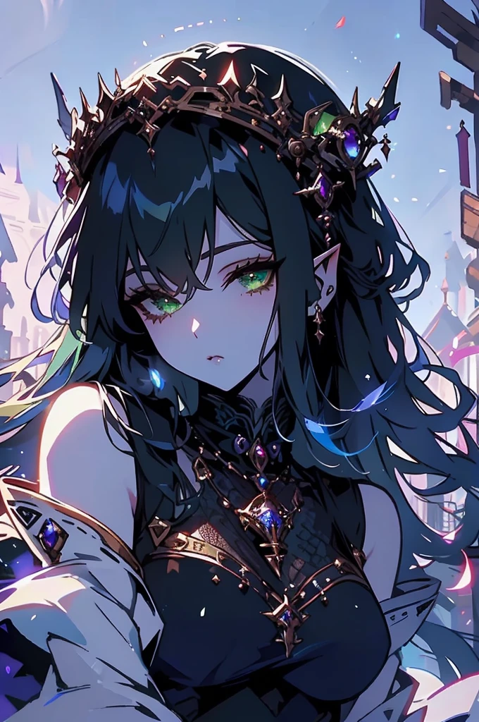 Elf ,Fair skin ,Green eyes