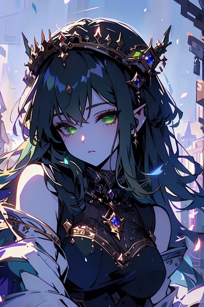 Elf ,blond ,Green eyes