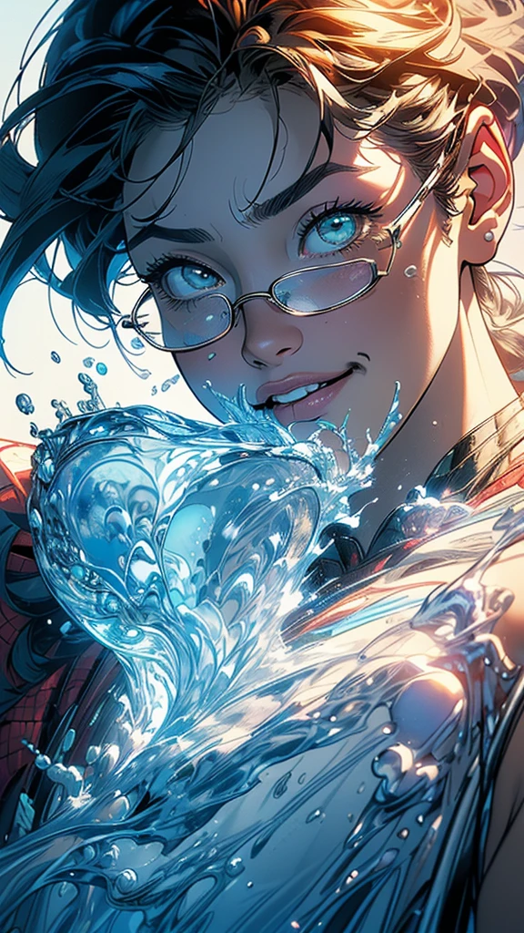 (((masterpiece, highest quality))),(((solo:1.2))),(((1girl:1.2))),32k wallpaper, very detailed,(((((portfolio))))),(((((Close-up))))),(((((bust up))))),((((more various angle)))),((((highlight)))),((((heterochromia)))),(((complete. detailed face))),((((Extremely talented)))),(((((most complecated futristic machine))))),(Colorful color scheme),(((detailed unlimited complete equipment : scope))),(((((Absolutely simple background))))),(((Texture for people : grunge))),(((marvel super hero's))),(((Characteristic enlarged jaw))),(((huge chin))),(((huge Chin sticking out))),(((aynu)))