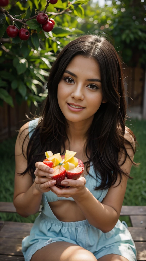 The aroma of sweet fruits and vegetables fills the mouth, and the taste of summer is enjoyed.
