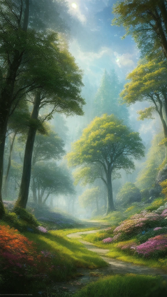 masterpiece, best quality, high quality,extremely detailed CG unity 8k wallpaper, An enchanting and dreamy scene of a fantasy forest, with towering trees, glowing mushrooms, and hidden fairy glens, creating a sense of mystique and enchantment, artstation, digital illustration, intricate, trending, pastel colors, oil paiting, award winning photography, Bokeh, Depth of Field, HDR, bloom, Chromatic Aberration ,Photorealistic,extremely detailed, trending on artstation, trending on CGsociety, Intricate, High Detail, dramatic, art by midjourney