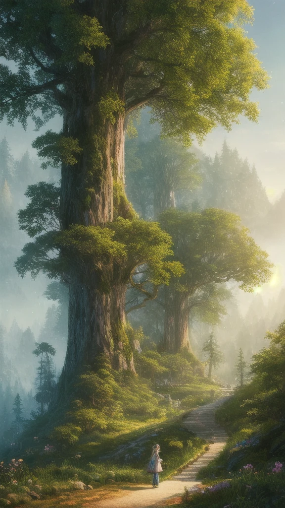 masterpiece, best quality, high quality,extremely detailed CG unity 8k wallpaper, An enchanting and dreamy scene of a fantasy forest, with towering trees, glowing mushrooms, and hidden fairy glens, creating a sense of mystique and enchantment, artstation, digital illustration, intricate, trending, pastel colors, oil paiting, award winning photography, Bokeh, Depth of Field, HDR, bloom, Chromatic Aberration ,Photorealistic,extremely detailed, trending on artstation, trending on CGsociety, Intricate, High Detail, dramatic, art by midjourney