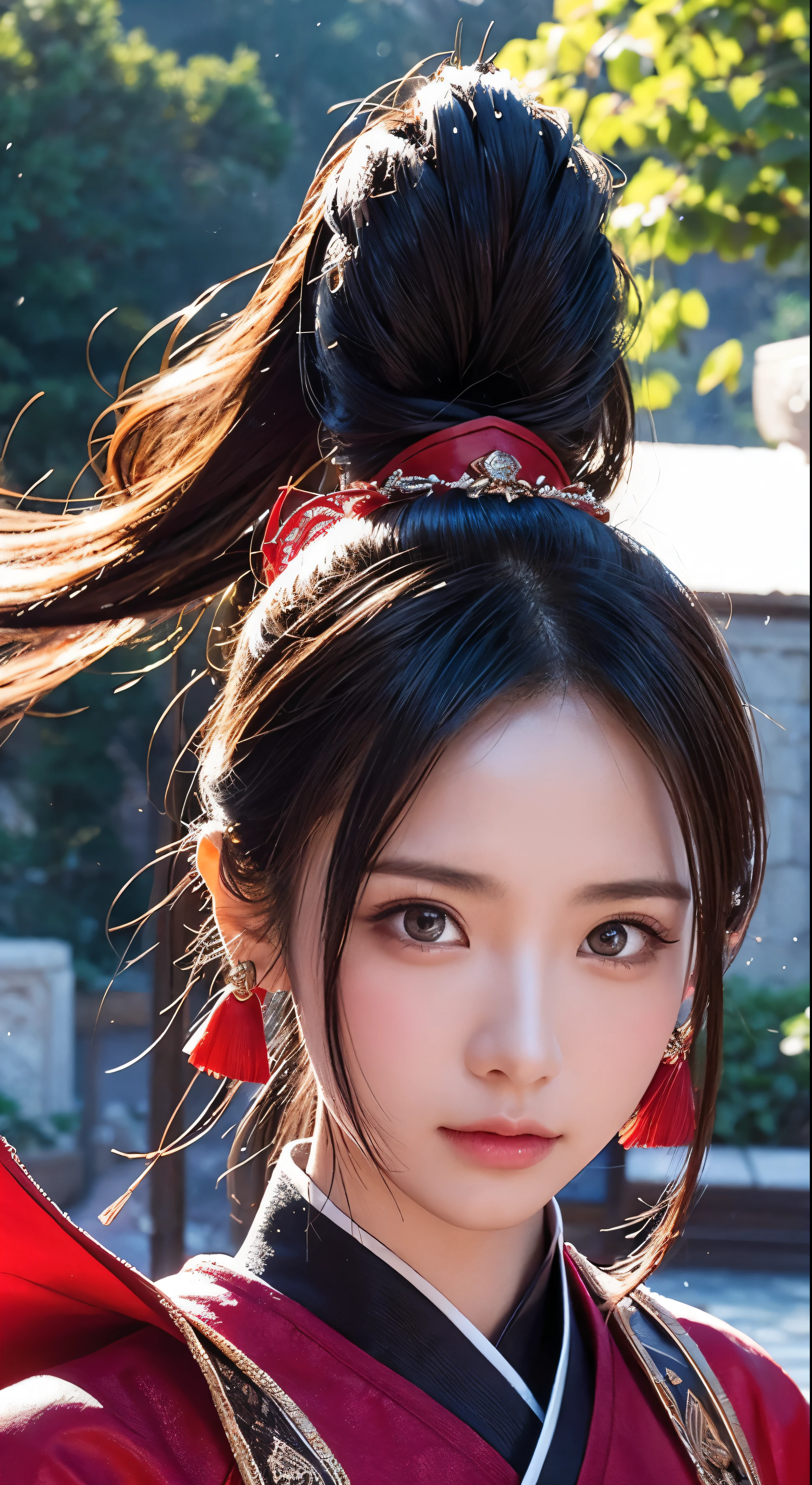 Epic water bending shot, in front, Award WinningPhotographs, Wuxia, A beautiful Chinese women，extreme close - upfocus on face, in the style of photorealistic eye, bokeh，in the style of hyperrealistic illustration, super ultra detail, movie screenshotUnreal Engine, Zbrush3D artVray，Glow Particular，Post Effect，Optical Flares --niji 5 --style expressive --s 400