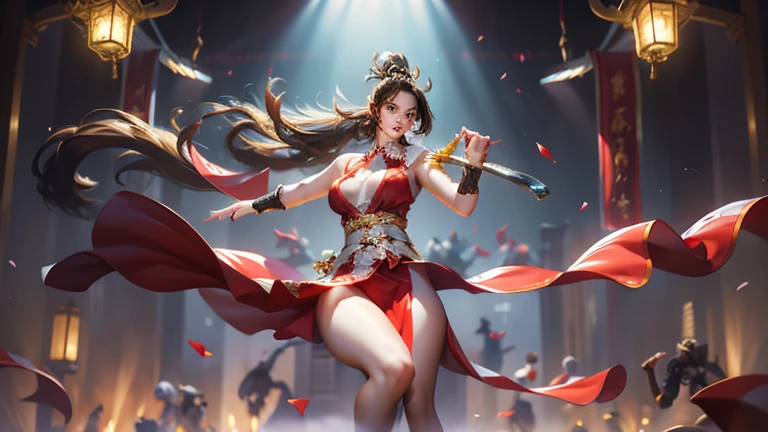 high quality,HD,16K,Sharp Line,1 Girl,fantasy, （Fire Spirits）,Pretty Face, Large Breasts, Beautiful legs,In the mountains,Focus Girl,detailed Pretty Face,Detailed clothes,beautiful eyes,Cool,Sexy,Dynamic Angle,穿着华服的神明Strike a pose拍照, Ancient mysterious sexy goddess, Traditional beauty woman, Beautiful female warrior god of war , Beautiful sexy goddess, Gorgeous role-playing, high, Beautiful young girl, Beautiful woman, 华丽Beautiful woman, Complex clothing,Chinese Mystical Aesthetics, Beautiful Asian ancient mysterious girl, Extremely detailed shot of the goddess, Jaw-dropping sexy beauty, Big breasts deep neckline sexy belly button（butt), (bedroom), (Sexy Girls), masterpiece, best quality, Bangs, blush, Chest, clavicle, Eyebrows visible through hair, (Gradient red and gold hair), Jewelry, Long hair,Bright Eyes, ring, (solitary), illustration, fashionable, miss, Strike a pose, background, element, confident, Express, Accessories, majestic, striking, key point, Dynamic poses, ((plump)), (black))Woman in transparent dress,Viewer,(((Full breasts, Keeley University))),Slim waist,(Navel exposed,Bare waist), Long hair, extreme detailed details, 详细的fantasy艺术, Stunning character art, Beautiful and exquisite character art, Beautiful transparent dress, Very detailed, Large Breasts，Chest，Golden ratio figure，Beautiful figure，Ultra wide-angle shooting，Full body shot拍摄，Body close-up，Full body shot，Wearing a pleated tulle skirt，柔和动漫illustration, 柔和的深色background，Fujifilm XT3 Clear focus, f 5.6, High Detail, Clear focus,(Wearing openwork clothing),, (Natural light), (Tempting)translucent, Good velvet quality, Compared, Divine Light,, Silver hair, 天空background, Absolute Strength,Female Shinmei，穿着性感丝绸的Female Shinmei,，Large Breasts，Chest，Golden ratio figure，Beautiful figure，Ultra wide-angle shooting，Full body shot，Body close-up，Full body shot， Wearing a tulle dress, Model shooting style, Large Breasts，饱满Chest，Golden ratio figure，Beautiful figure，(Extremely detailed CG 8k wallpaper unit), The most beautiful artistic photos in the world, , 8K 超HD, ) on the beach，Sexy lazy posture，Sexy seductive expression，best quality,masterpiece,Ultra-high resolution,(Practical:1.4),original photo,Ultra-high resolution