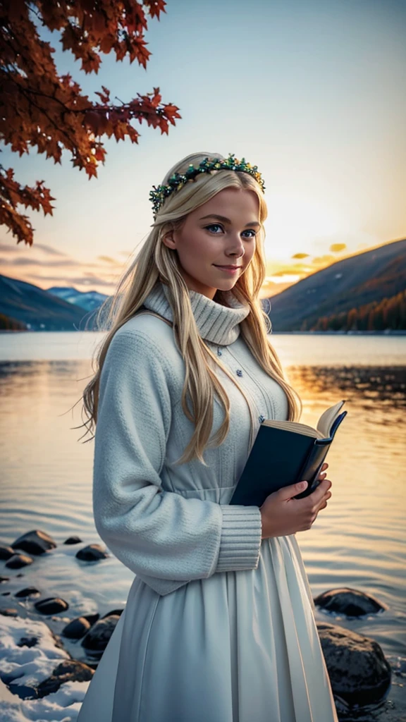 1. 「Scandinavian beauty in the snow、Blue eyes and blonde hair」
2. 「Beautiful Scandinavian woman standing on the beach、Long blonde hair and a white dress fluttering in the wind」
3. 「Beautiful woman smiling in the Nordic forest、Blonde hair and blue eyes with a flower crown」
4. 「Beautiful woman in ancient Nordic costume、Brave expression with sword」
5. 「A beautiful Scandinavian woman reading a book among autumn leaves、warm smile」
6. 「Beautiful Scandinavian woman dancing under the aurora、Beauty illuminated in green and purple light」
7. 「Beautiful woman relaxing by a lake in Northern Europe、Soft sunlight and calm water」
8. 「Beautiful woman with a Nordic cityscape in the background、Stylish winter coat and scarf」
9. 「A beautiful woman standing in front of an old Nordic castle、Mysterious look and gothic dress」
10. 「Beautiful women living in modern Nordic cities、Casual fashion and a natural smile」
1. Blonde 2. Blue Eyes 3. Fair Skin 4. Transparency 5. Elegant 6. Natural Makeup 7. Midnight Sun 8. Aurora 9. Traditional Dress 10. Floral Crown 11. Winter Snow 12. Fjord 13. Simple Fashion 14. Rapier 15. Vintage Jewelry 16. Wool sweater 17. Fresh Breeze 18. Crystal Blue Water 19. Sunset Glow 20. Handcraft Accessories