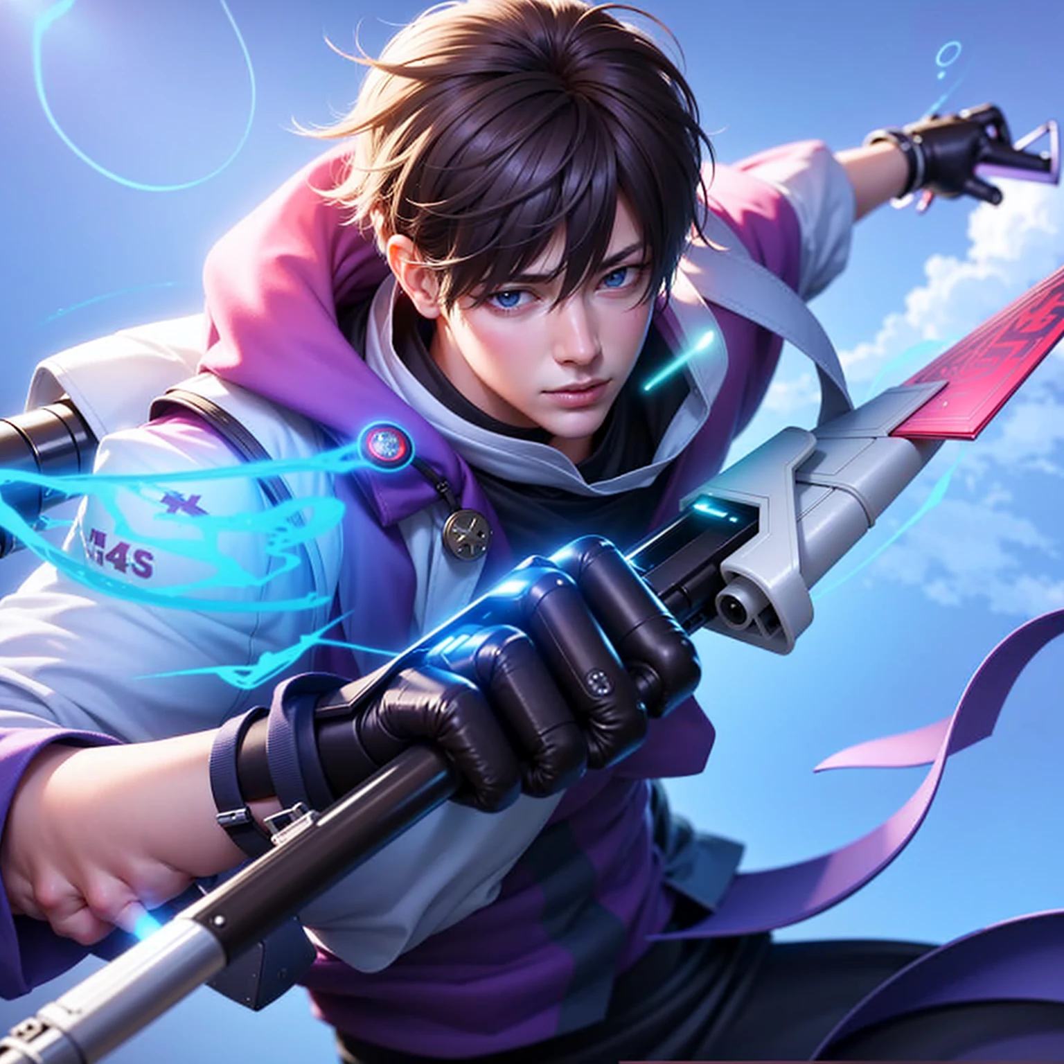 masculine male, masterpiece, ((perfect eyes)) best quality, (semirealism:1.9), beautiful lighting, (extremely detailed CG unity 4k fhd wallpaper), High Detail, Sharp focus, dramatic outdoors, 1 boy ,19 years old, white hair, light purpel eyes, smile, glasses