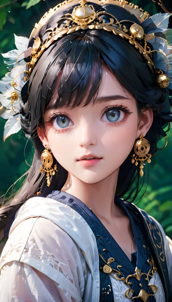 detailed eyes, Perfect features, (masterpiece), (best quality), (good quality), intricate details, earrings, Ray Tracing, (Depth of field), 