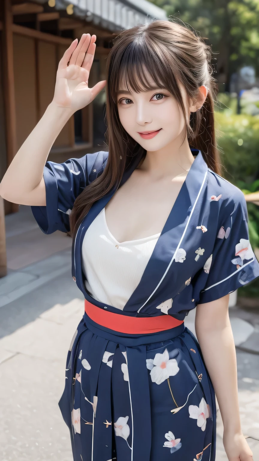 Best image quality (8k, High resolution, masterpiece: 1.2), Very detailed, Random Hairstyles, 26-year-old woman,
Extraordinary beautiful girl、Cute and beautiful face details、(Dealing with the Children_v1:0.008)、
score_9, score_8_upper, score_7_upper,
Traditional events of Japan、Bon Odori Situation: At the center of the night festival、Under the light of lanterns、People dancing in a circle々。
clothing: Women wear gorgeous yukata、Men wear cool jinbei。The women's hairstyle is a Japanese style updo.。
Pause: Raise your hand、Stepping to the rhythm。
Camera angle: From a slightly higher angle、Lanterns and people dancing々A composition that allows you to see the whole picture。
,Active stop temporarily ,
On her side、The thunder danced。
Focus on the upper waist
, Random cute poses ,Big eyes ,Puffy eyes , Heart pupil, blush , Big shy smile , salute