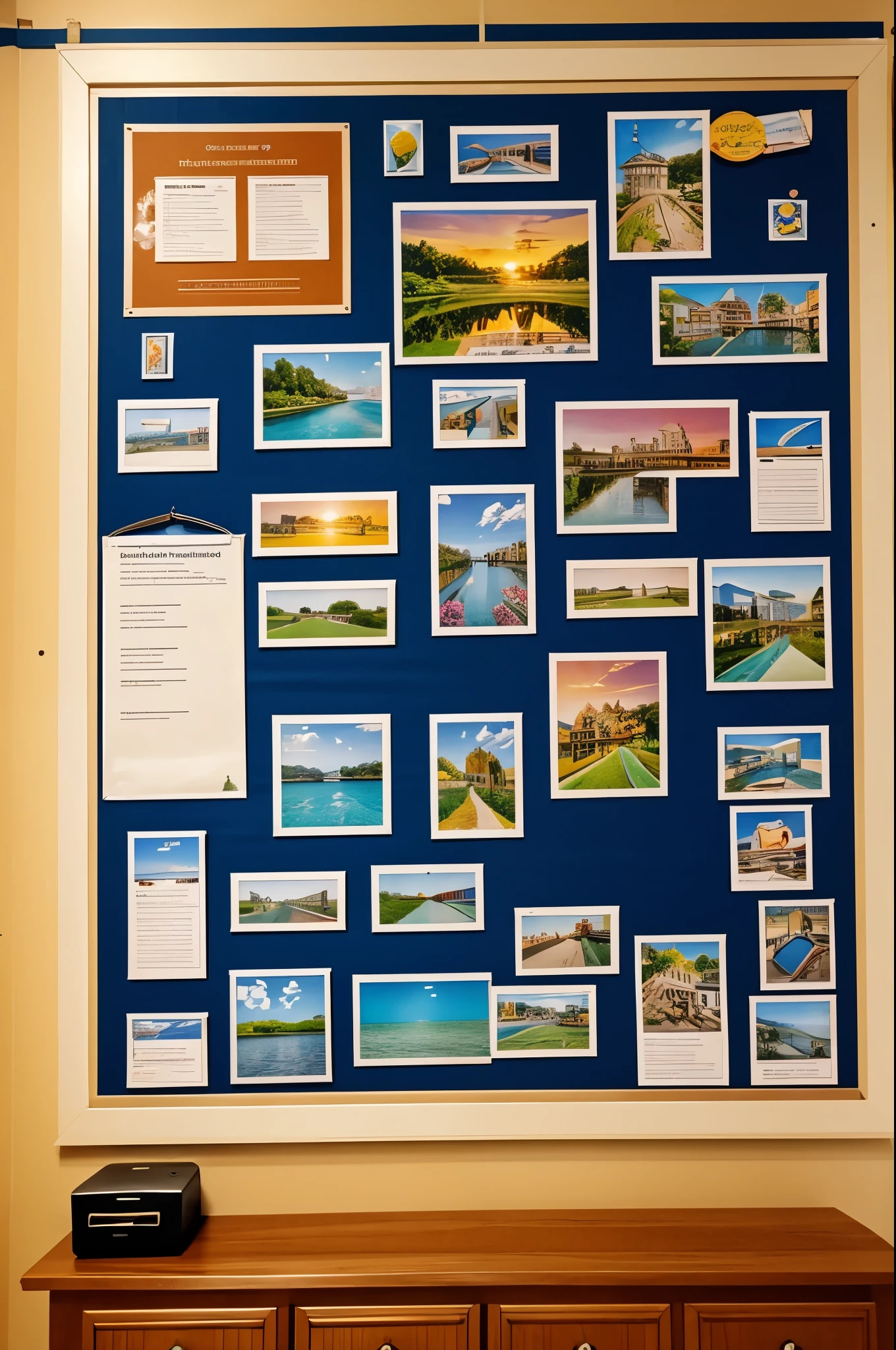 bulletin board about tourism
