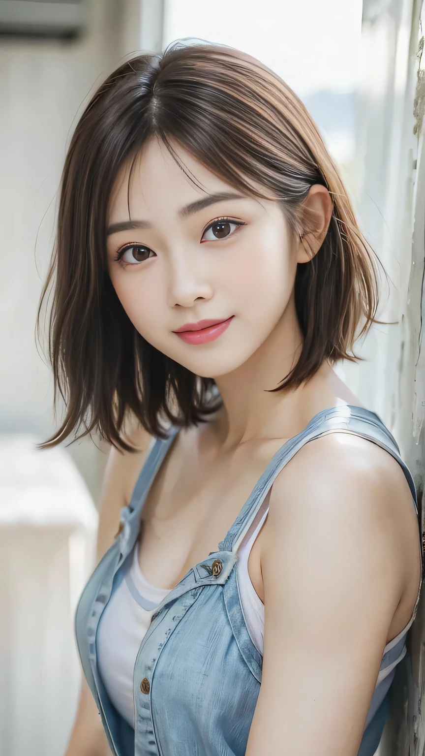Look here and laugh、masterpiece, One Girl, 独奏, Glowing Eyes, Colorful summer clothes, , masterpiece, Highest quality, Realistic, Ultra-detailed, blue sky, , (Very delicate and beautiful work), ((Masseter muscle area)), (Highest quality), One Woman, 18-year-old, (Sexually excited face:1.4), ( Shoulder cut hair,(Fair skin:1.2), Bright lighting, Natural light, Realistic lighting, Nice lips、Delicate face、(Realistic、photograph_Realistic:1.4)、((Highest quality、masterpiece:1.3))、20-year-old、((Brown Hair))、((tracing))、((functional))、、A smile full of happiness、男性を魅了するtracing、A seductive smile、short hair、