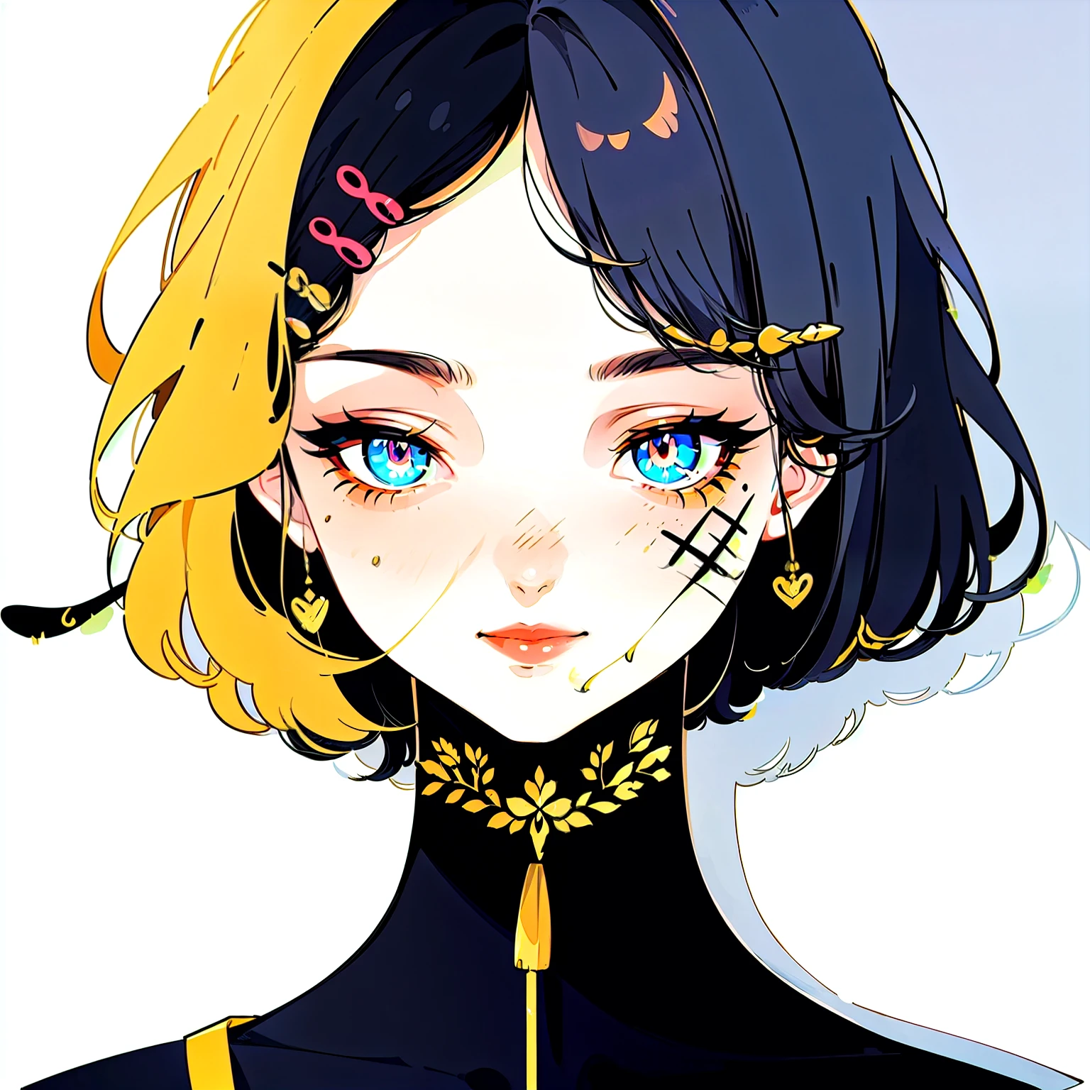(Very detailed CG Unity 8k wallpaper),(masterpiece), (Highest quality), (Very detailed), (Best illustrations),(Best Shadow), (Sharp eyeliner, eye shadow, Detailed eyes:1.1), (inflammation, cigarette:1.3), ,BREAK, (Vector:1.2), Wicked Smile,
