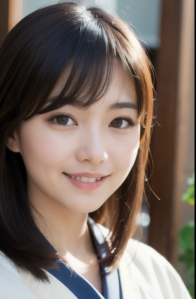 best quality, face focus, soft light, ultra high res, (photorealistic:1.4), RAW photo,(Shinozaki Ai), white skin, kawaii,
1 Japanese girl, solo, cute, smile, (pupil, lights in the eyes), detailed beautiful face,(high resolution detail of human skin texture),(long hair),(portrait), upper body, white traditional kimono, indoor,
