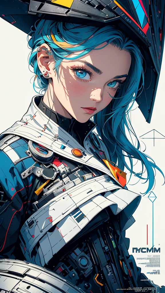 (((masterpiece, highest quality))),(((solo:1.2))),(((1girl:1.2))),32k wallpaper, very detailed, poster, vintage science fiction,(((((geometric cinematic movie poster))))), (bauhaus), shape,(((abstract))),(mid century modern),movie poster,(((((portfolio))))),(((((Close-up))))),(((((bust up))))),((((more various angle)))),(((highlight))),Vast landscape,((((heterochromia)))),(((complete. detailed face))),(((Extremely talented))),(((most complecated machine))),Colorful color scheme