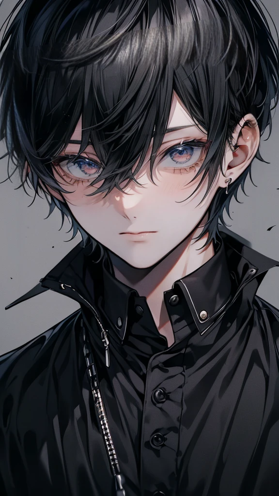 (Mastepiece), (Best Quality), Very detailed, ((Two friendly men)), Perfect Face, Beautiful Face, Very detailed顔,(Black-haired man:1.3),(Grey-haired man:1.3),shirt