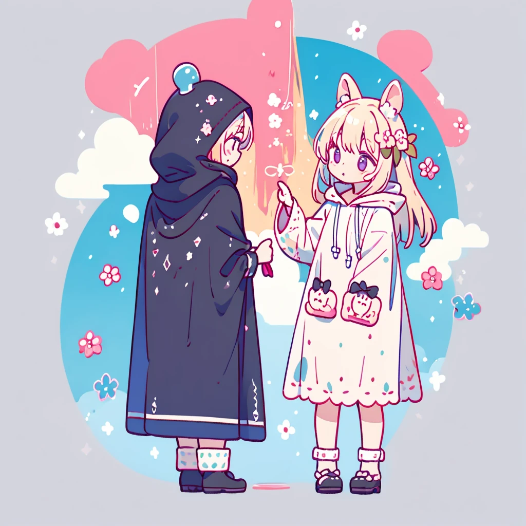 cute、Little、black-hooded-cloak