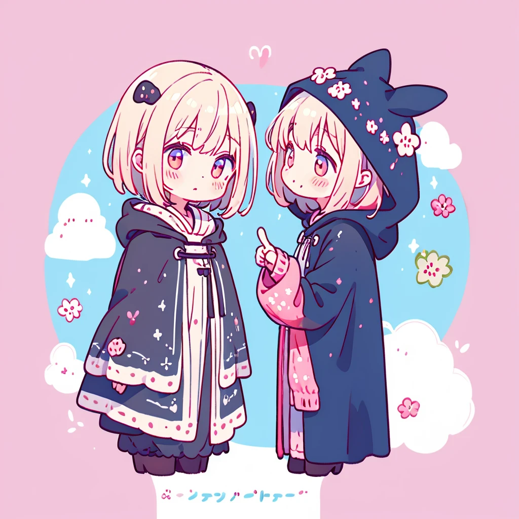 cute、Little、black-hooded-cloak