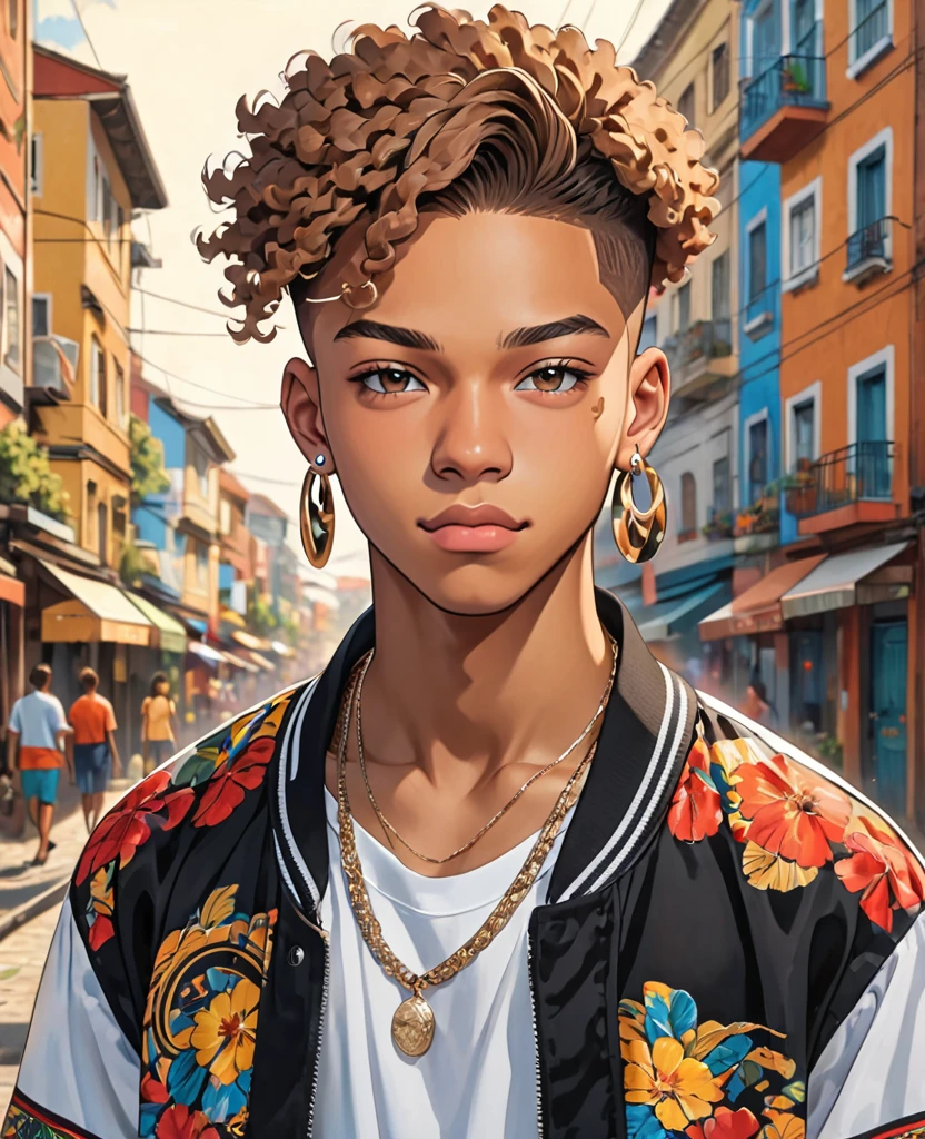Guy 20 years old, mulatto, earrings