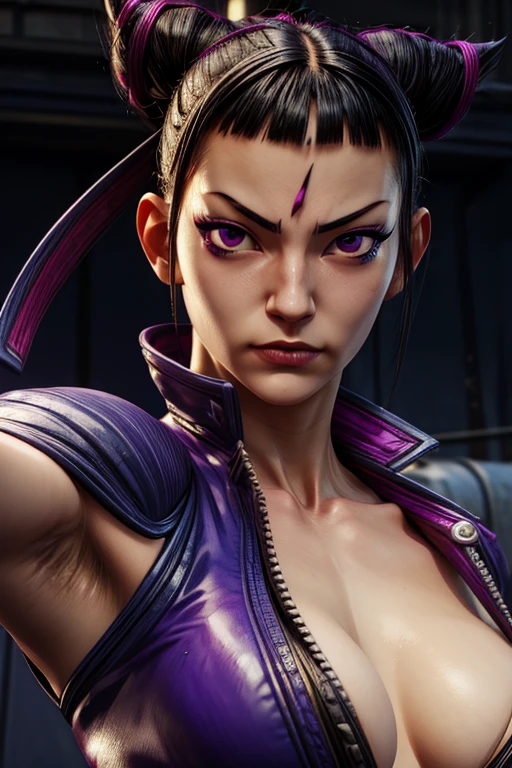 knife Juri Han character from street fighter game, realistic 3D anime style, cute anime girl, beautiful digital art, realistic 3D anime, Realistic Hyper Anime, extremely detailed
