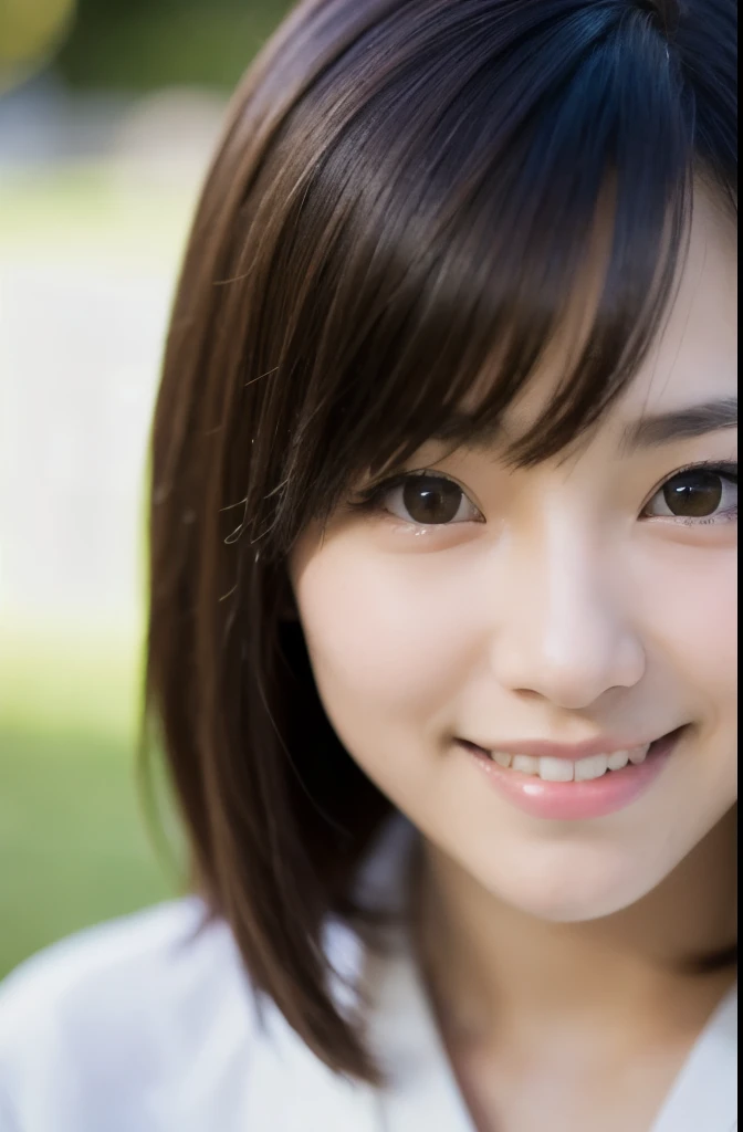 best quality, face focus, soft light, ultra high res, (photorealistic:1.4), RAW photo,(Shinozaki Ai), white skin,
1 Japanese girl, solo, (cute), smile, (pupil, lights in the eyes), detailed beautiful face, busty,(high resolution detail of human skin texture), long hair, (portrait), upper body, white traditional kimono, in the garden,