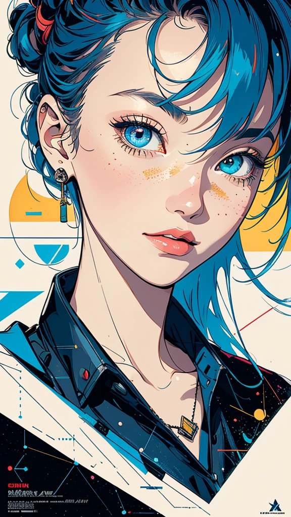(((masterpiece, highest quality))),(((solo:1.2))),(((1girl:1.2))),32k wallpaper, very detailed, poster, vintage science fiction,(((((geometric cinematic movie poster))))),shape,(((abstract))),(mid century modern),movie poster,(((((portfolio))))),(((((Close-up))))),(((((bust up))))),((((more various angle)))),(((highlight))),Vast landscape,((((heterochromia)))),(((complete. detailed face))),(((Extremely talented))),(((most complecated machine))),Colorful color scheme