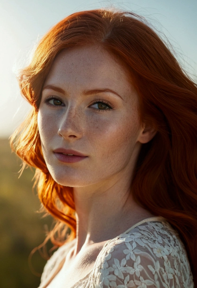 beautiful redhead woman