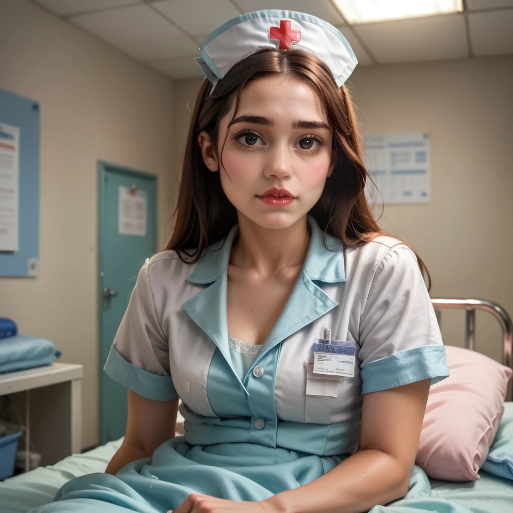 a young sexy nurse masturbating in a hospital room, realistic, photorealistic, 8K, HDR, highly detailed, hyperrealistic, extremely detailed, vivid colors, natural lighting, cinematic, dramatic, erotic, sensual