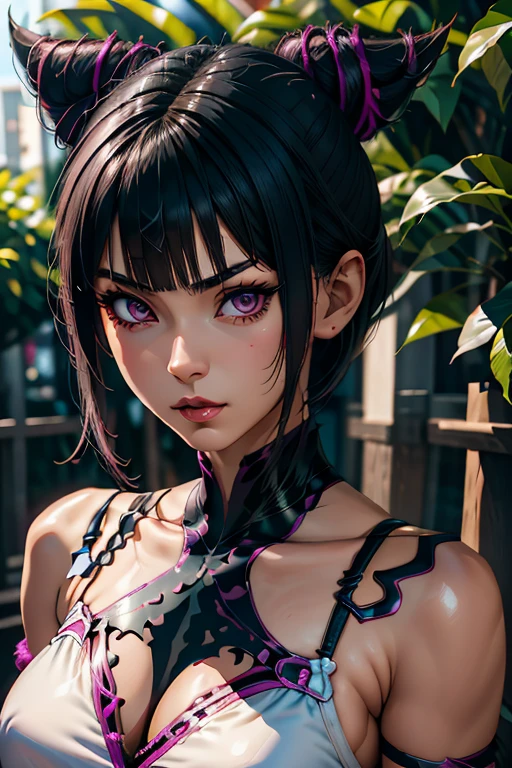 knife Juri Han character from street fighter game, realistic 3D anime style, cute anime girl, beautiful digital art, realistic 3D anime, Realistic Hyper Anime, extremely detailed.best quality,ultra-detailed,detailed background,looking at viewer, detailed face.
