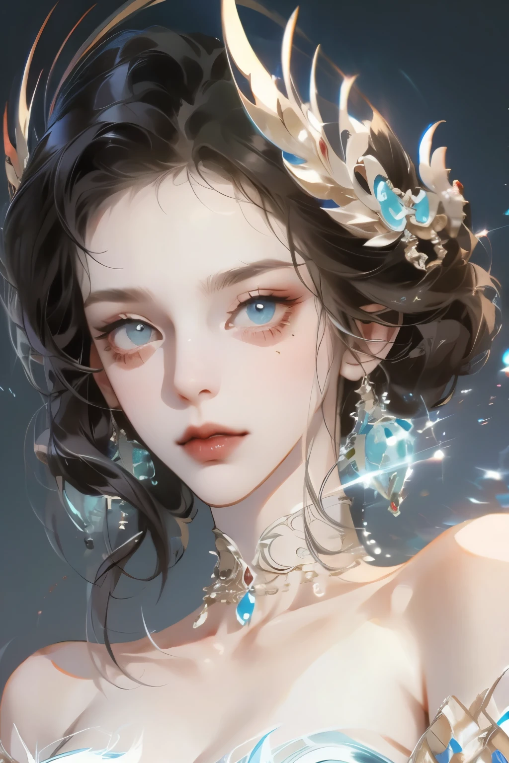 1 Girl, Idol, close up, clavicle, ,