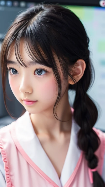 8k、cute、Adult Girls、detailed、Braid your hair in an intricate way、Looking into the camera、((software: 1.4)),((detailedな顔, Professional photography)), nurse、sexy