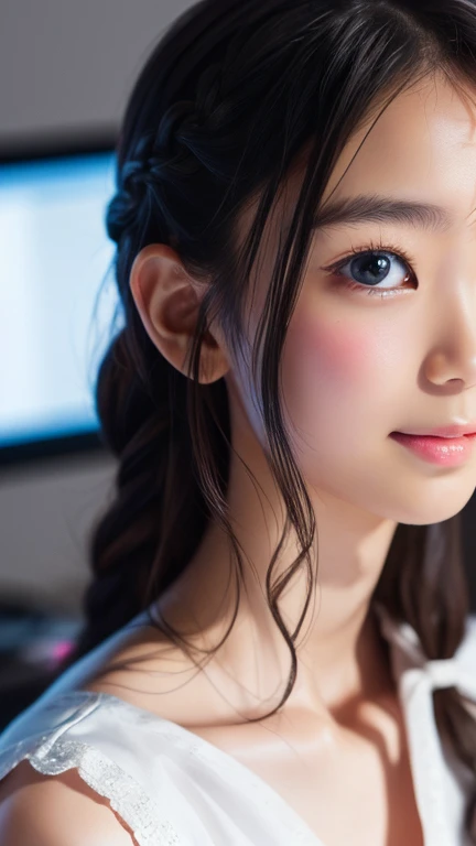 8k、cute、Adult Girls、detailed、Braid your hair in an intricate way、Looking into the camera、((software: 1.4)),((detailedな顔, Professional photography)), Entertainment