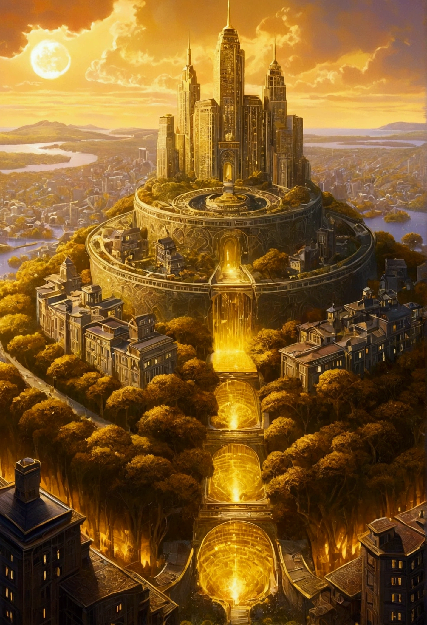 City of Gold、The Shining、Golden World、Fantasy art、