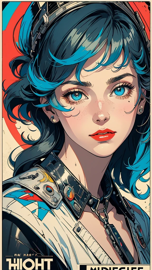 (((masterpiece, highest quality))),(((solo:1.2))),(((1girl:1.2))),32k wallpaper, very detailed, vintage science fiction,(((((retro vintage movie poster))))), (bauhaus),(((abstract))),(mid century modern),(((((portfolio))))),(((((Close-up))))),(((((bust up))))),((((more various angle)))),(((highlight))),Vast landscape,((((heterochromia)))),(((complete detailed face))),(((Detailed Moth))),(((most complecated machine))),Colorful color scheme,Cleavage,70s,80s