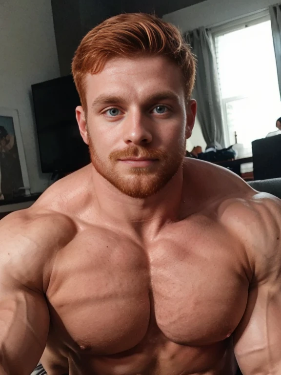 Felipe big muscles big bulge big chest shirtless detailed chest hair hard nipples gay hyper realistic exciting masterpiece 8k (ginger:1.2) rippling chest (defined muscles:1.5) (detailed muscles:1.5), (human:1.5) (seducing viewer:1.7)