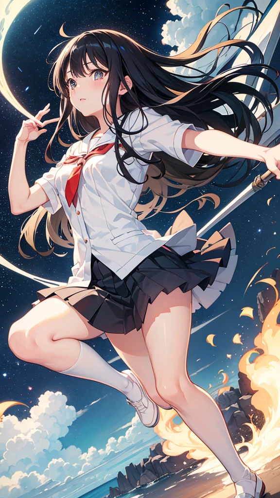  dynamic pose anime girl in  a, nagatoro, anime visual of a cute girl, anime best girl, r, hinata hyuga, beautiful anime high school girl, sui ishida with black hair, official art, kotegawa yui, mitsumayo, young anime girl, an anime girl shy girl