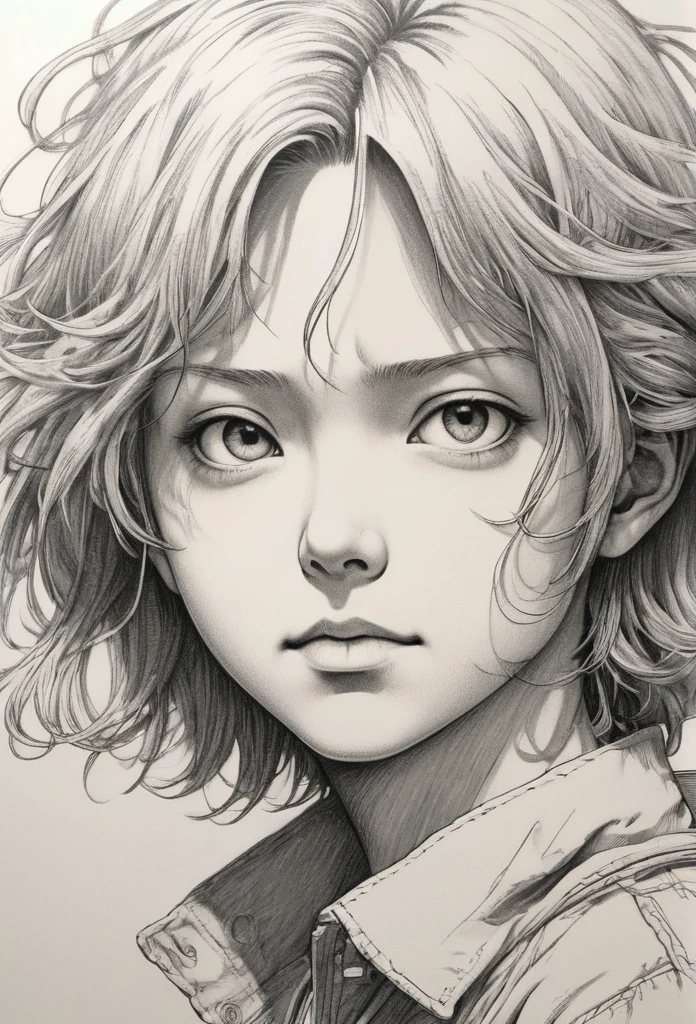 Anime line art, by Naoki Urasawa, sketch, best quality, masterpiece, very aesthetic, perfect composition, intricate details, ultra-detailed, B&W